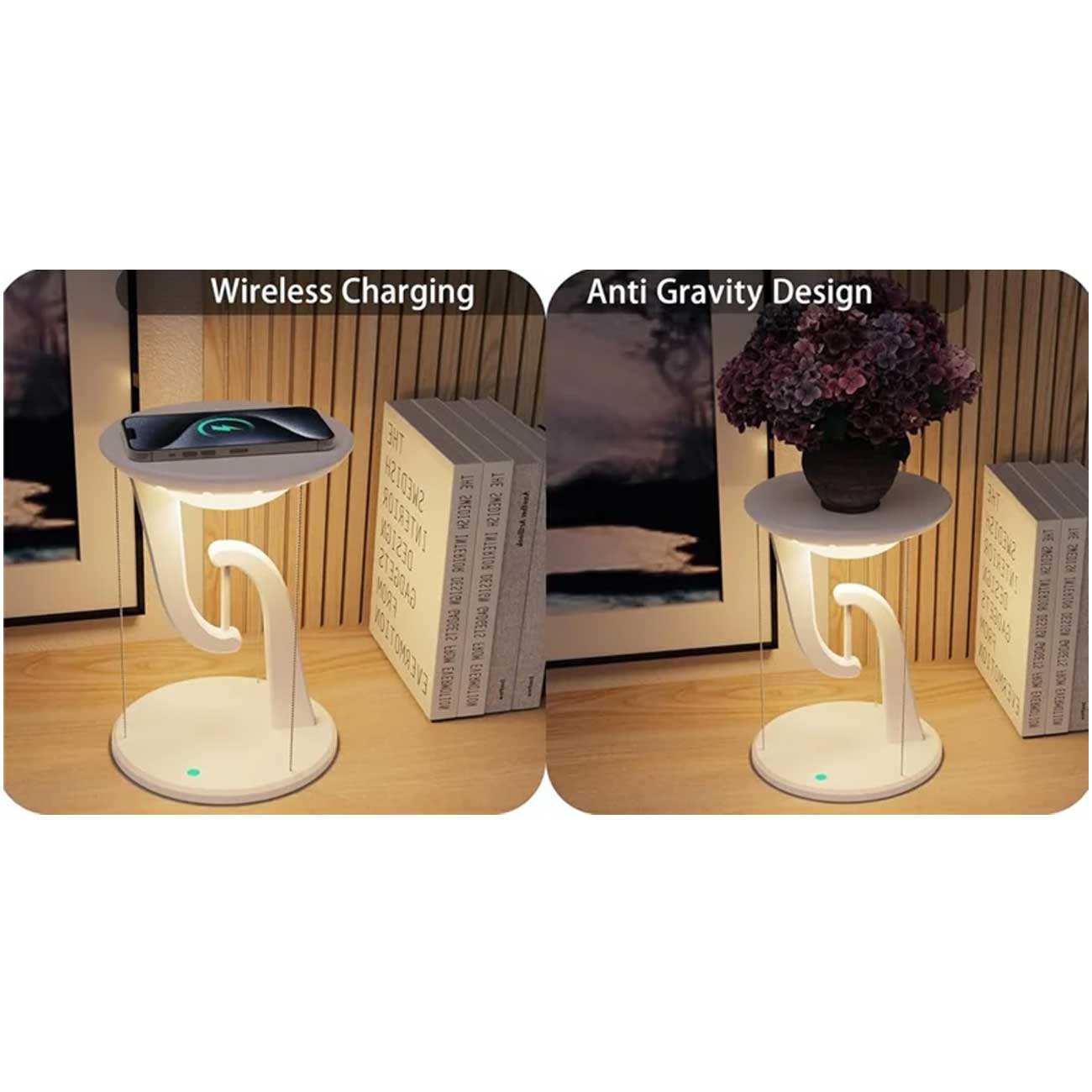 چراغ مطالعه LED رومیزی هوشمند و شارژر بیسیم