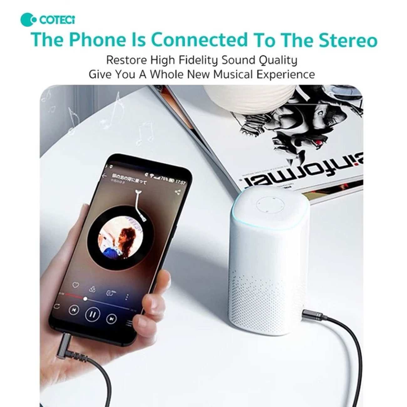 کابل AUX یک متری کوتسی 76008