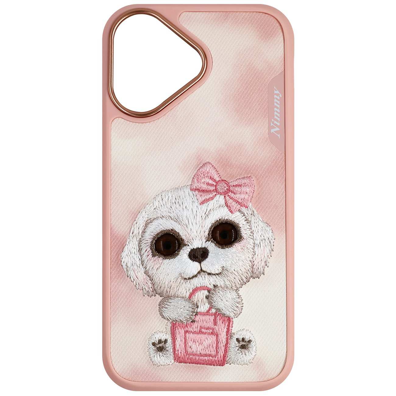 قاب مگسیف گوشی آیفون 16 N-XDY طرح سگ بامزه گلدوزی شده