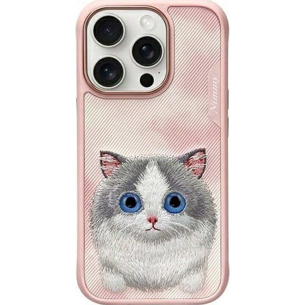 قاب گوشی آیفون 16 پرومکس طرح گربه ملوس با چشم متحرک نیمی 07