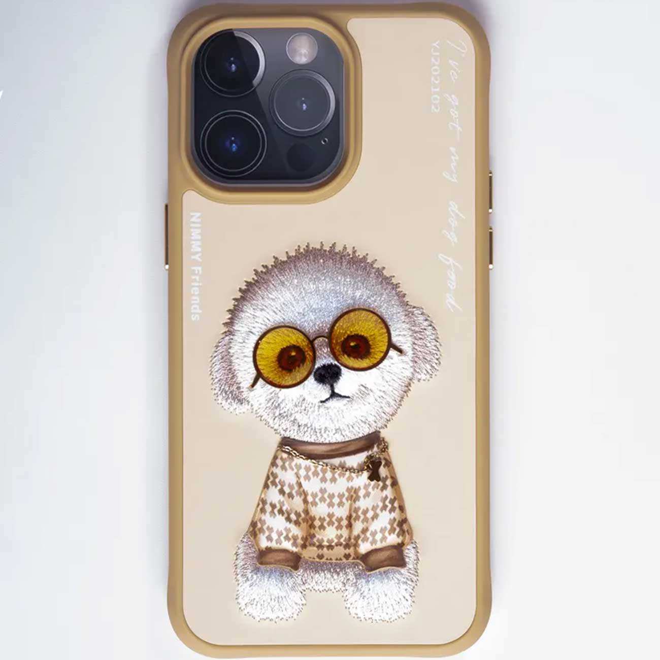 قاب محافظ گوشی آیفون 16 پرومکس طرح سگ سفید نیمی 02