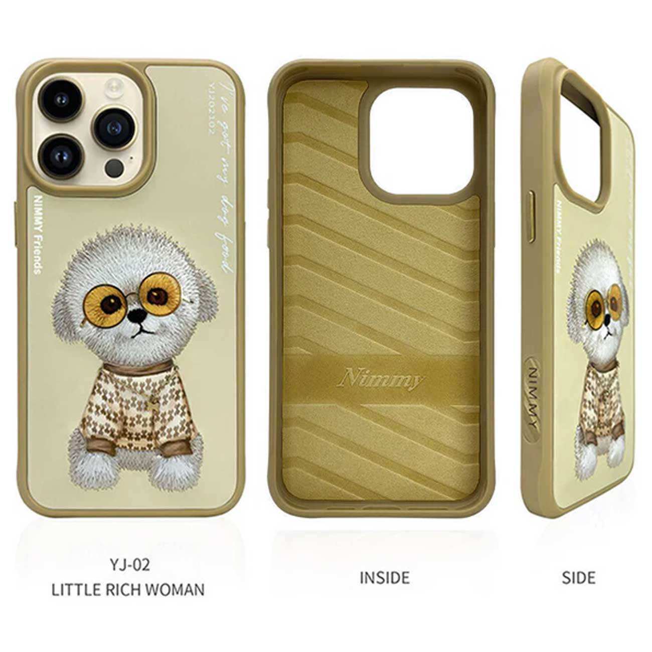 قاب محافظ گوشی آیفون 16 پرومکس طرح سگ سفید نیمی 02