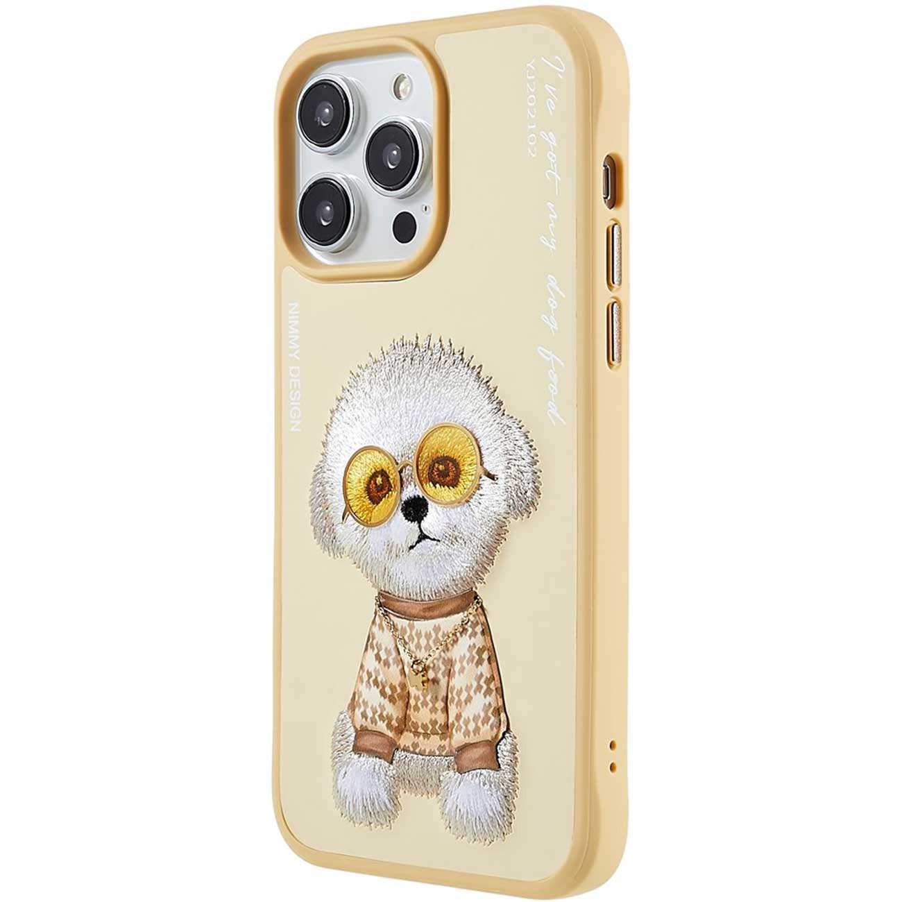 قاب محافظ گوشی آیفون 16 پرومکس طرح سگ سفید نیمی 02