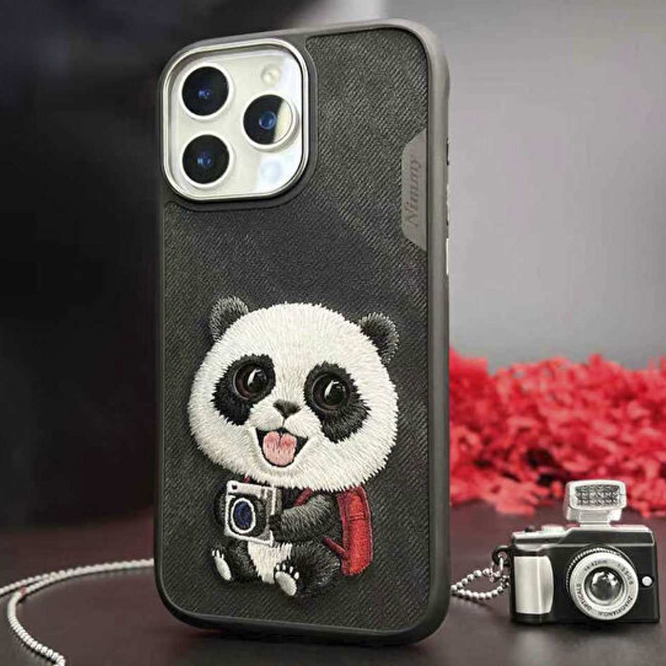 قاب گوشی آیفون 16 پرو نیمی NIMMY N-XDY طرح پاندا با چشم برجسته