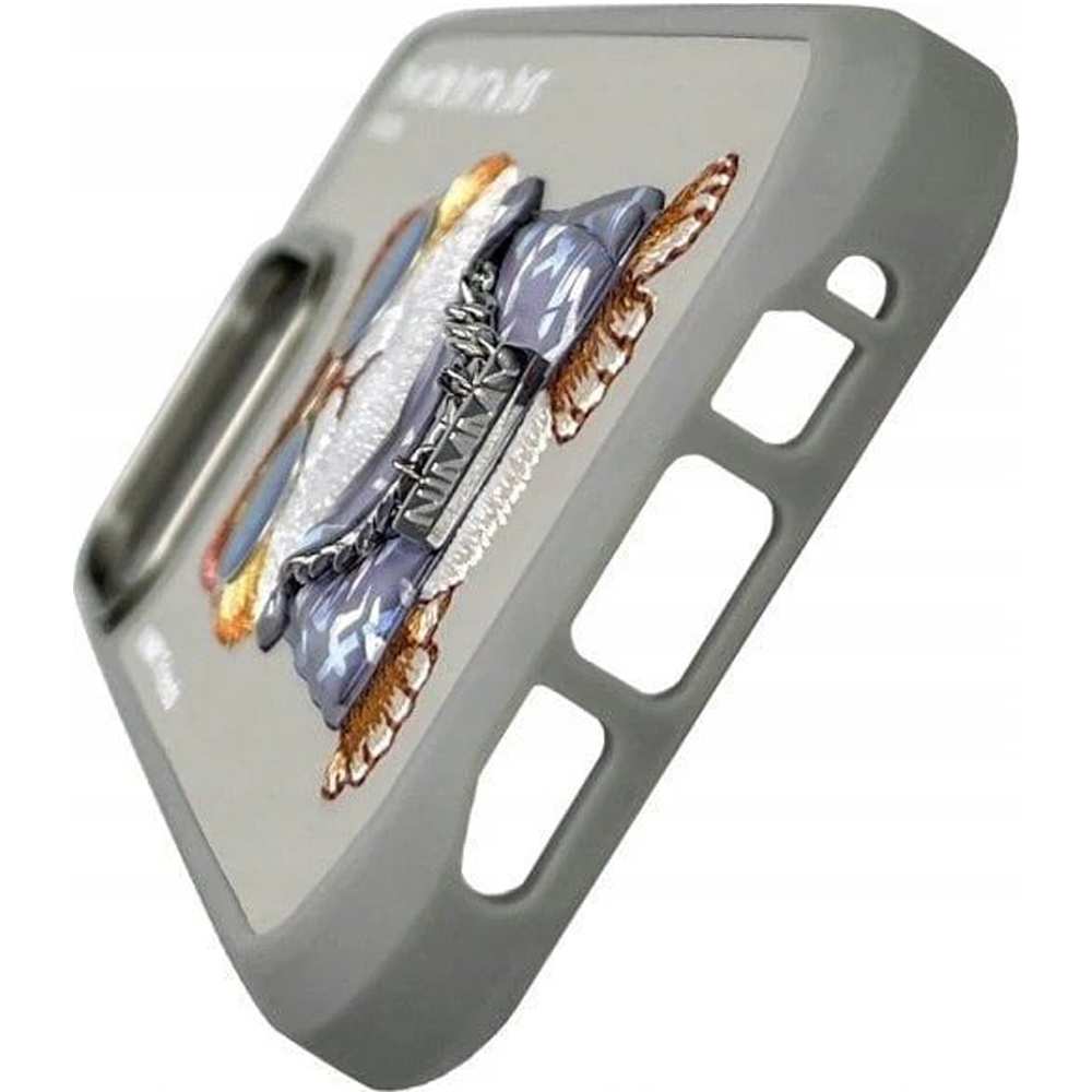 قاب گوشی آیفون 16 پرو گربه با زنجیر و عینک واقعی نیمی IP16-PRO-05-B