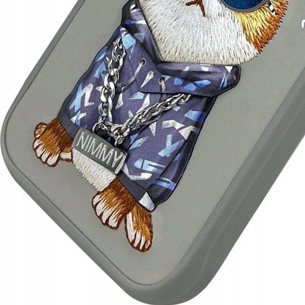 قاب گوشی آیفون 16 پرو گربه با زنجیر و عینک واقعی نیمی IP16-PRO-05-B