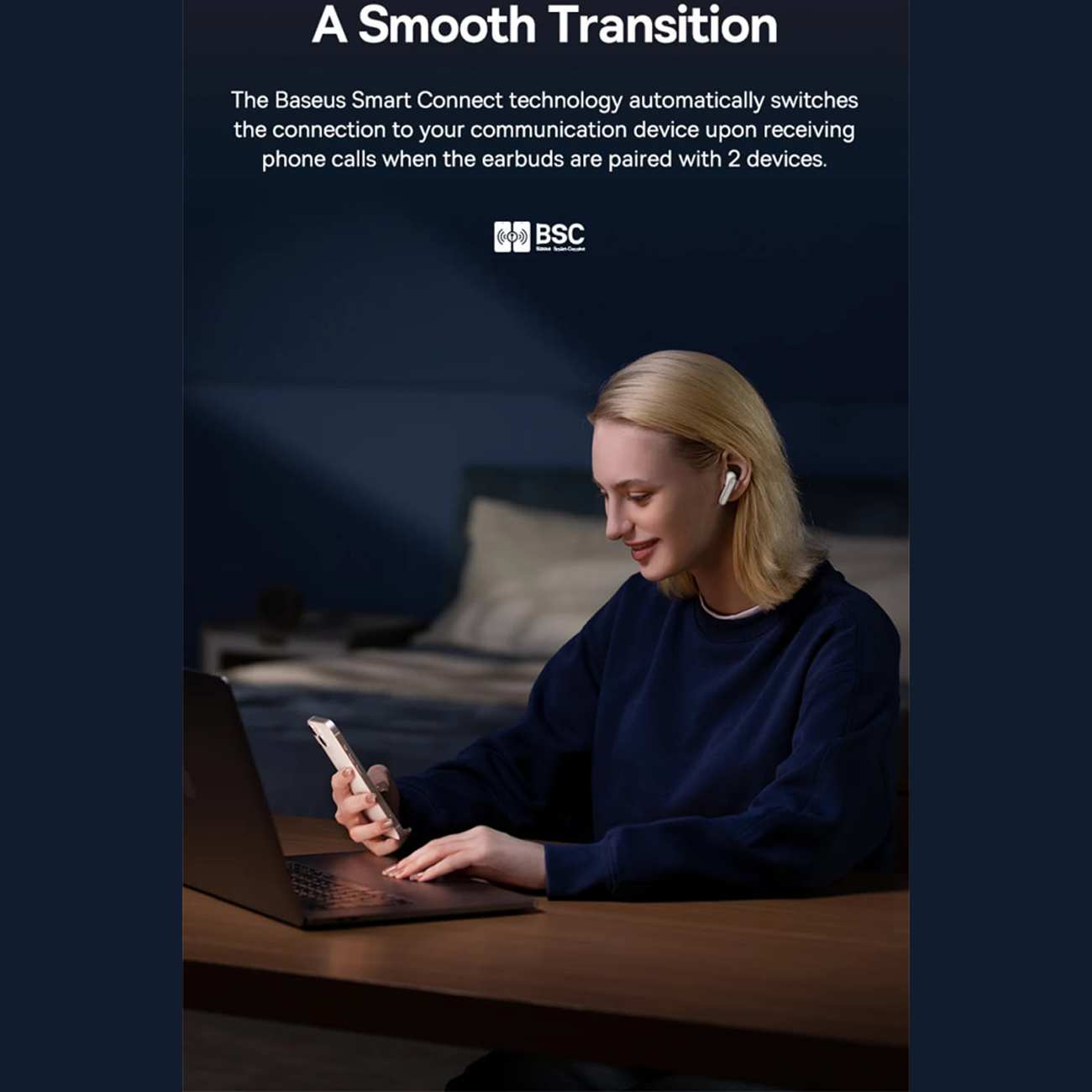 هندزفری بلوتوثی Bowie E5 5.3 بیسوس A00054501113-Z1