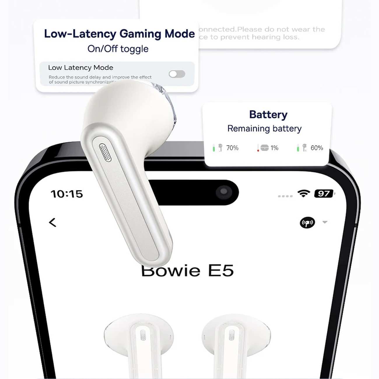 هندزفری بلوتوثی Bowie E5 5.3 بیسوس A00054501113-Z1