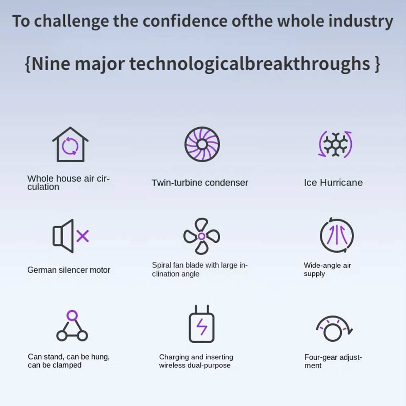 پنکه شارژی رومیزی و دیواری ریمکس F27