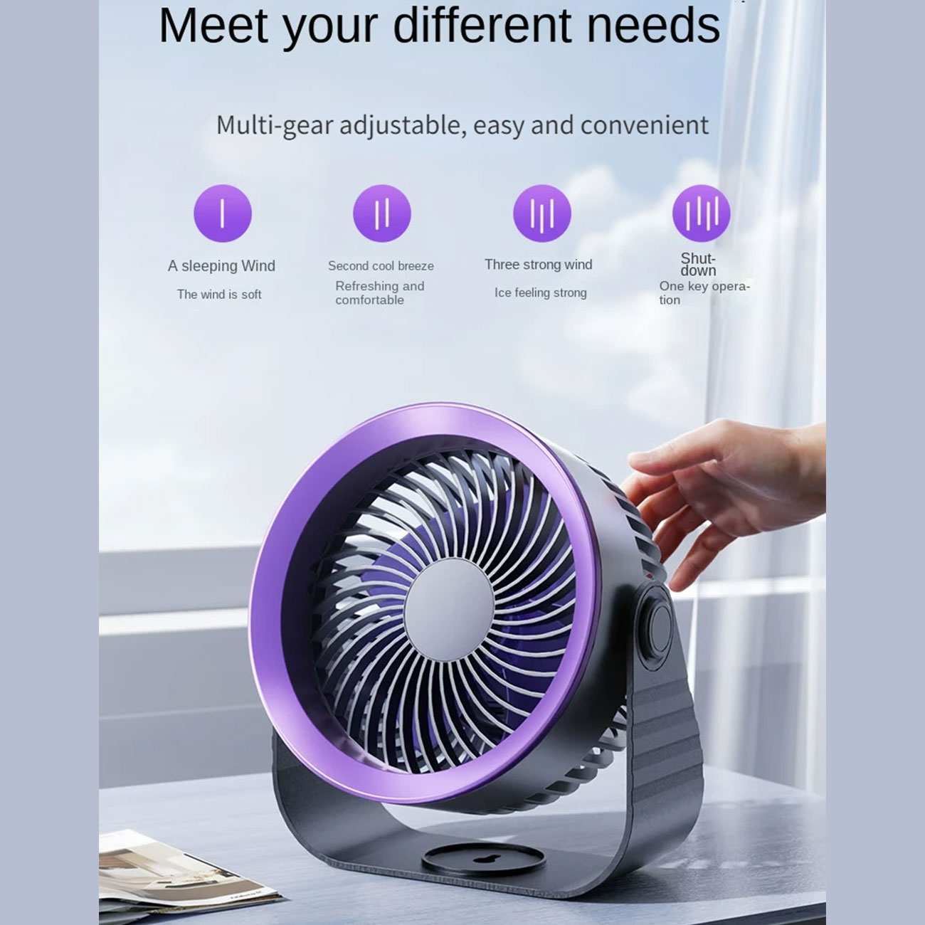 پنکه شارژی رومیزی و دیواری ریمکس F27