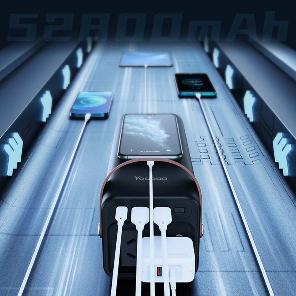 پاور بانک 52800 میلی آمپر ساعت تایپ سی و یو اس بی 200 وات یوبائو EN200W