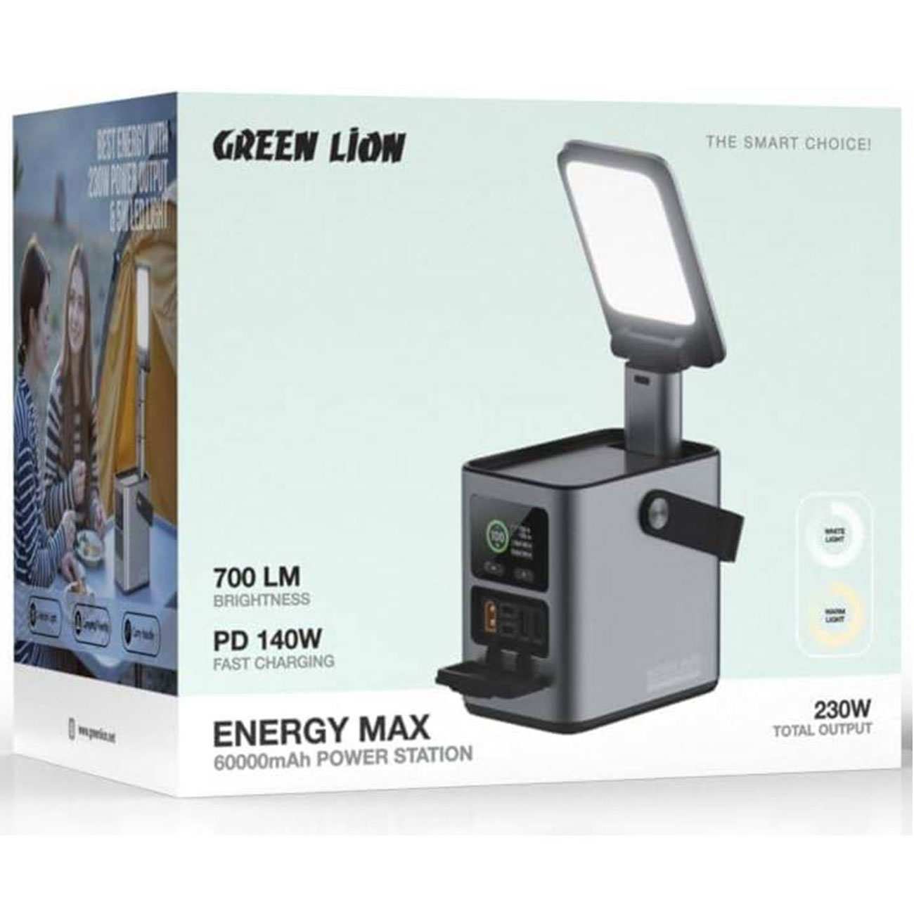 پاور بانک و پاور استیشن 60000 میلی آمپر ساعت 230 وات گرین لاین GPSX230