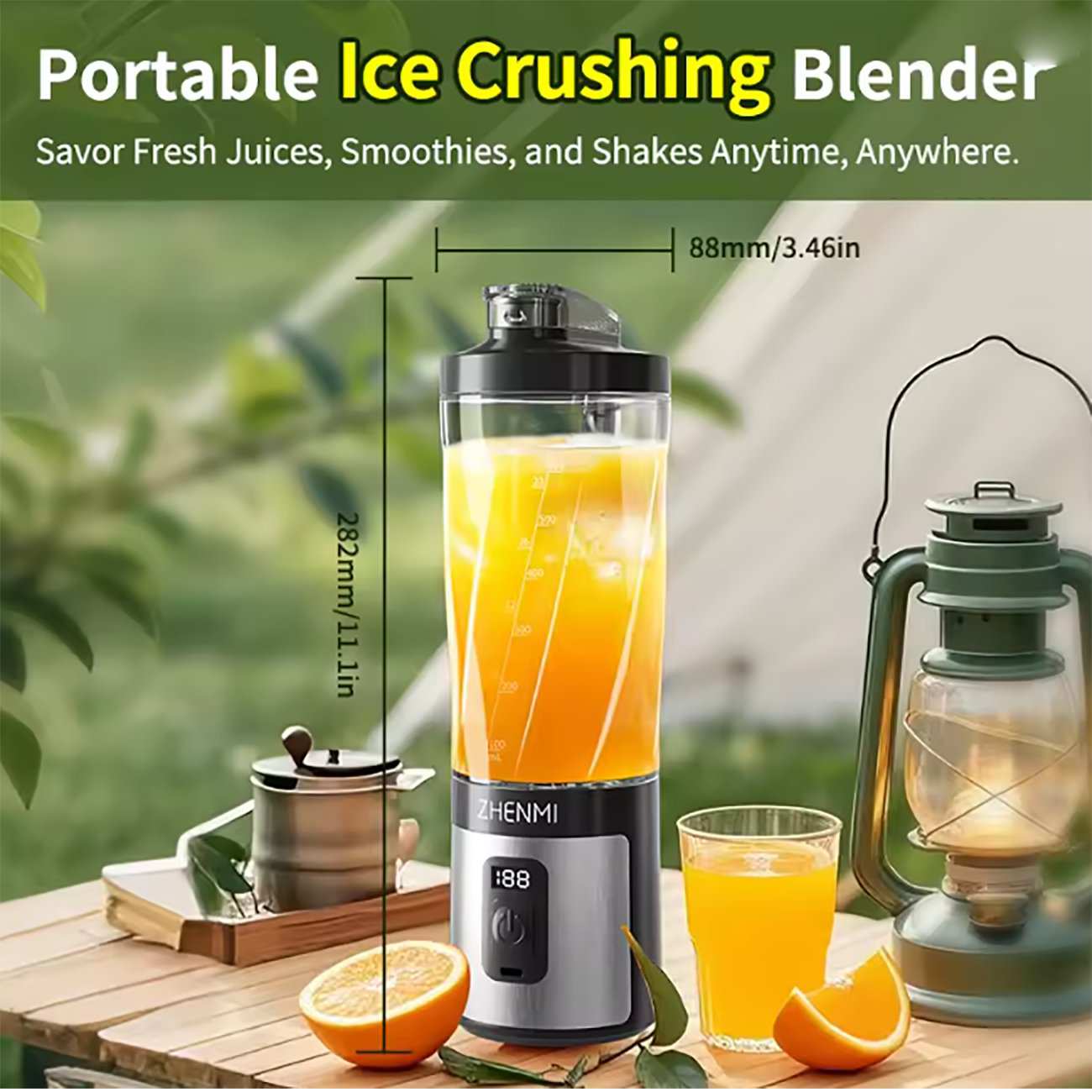 مخلوط کن و اسموتی ساز قابل حمل شش تیغه 600 میلی لیتری ژنمی شیائومی zmgz-j17