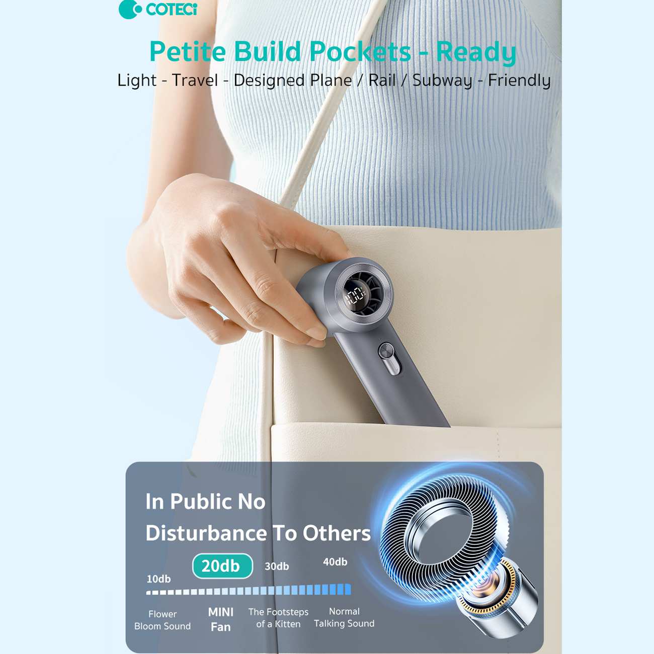 پنکه شارژی دستی کوتسی TR-035