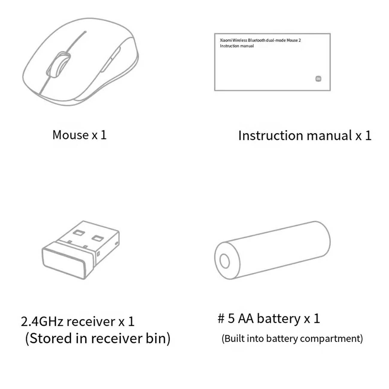 موس بیسیم دوحالته سایلنت شیائومی XMSMSB01YM