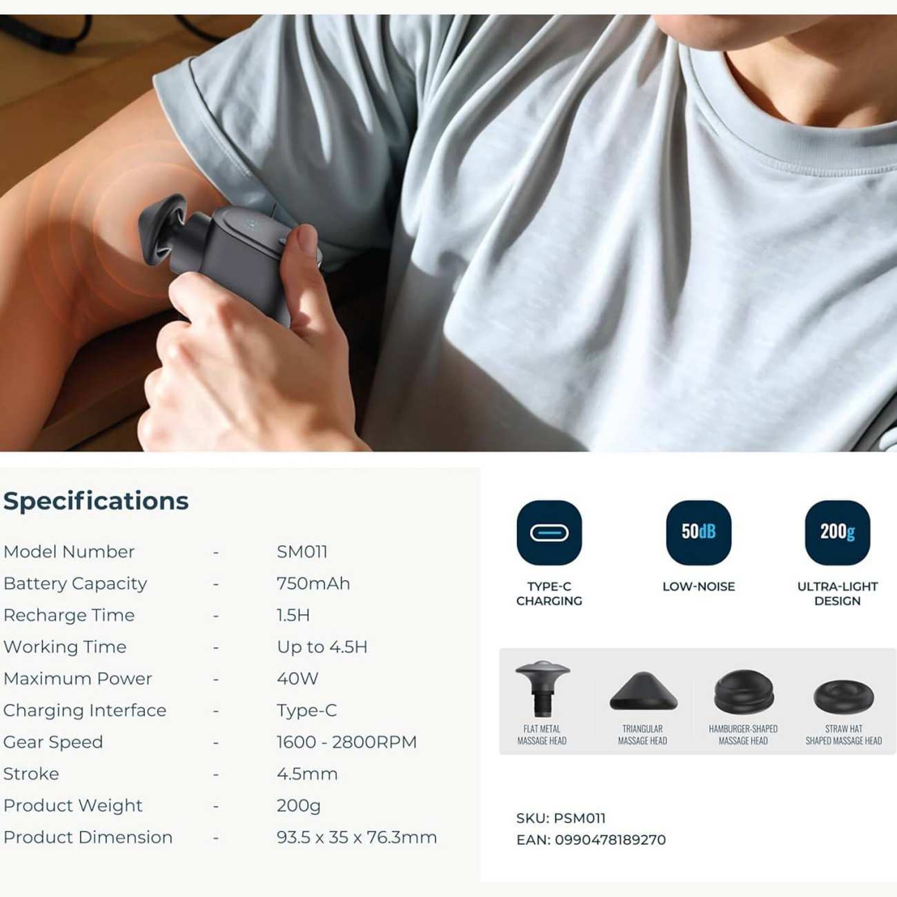 ماساژور تفنگی پاورولوژی PSM011