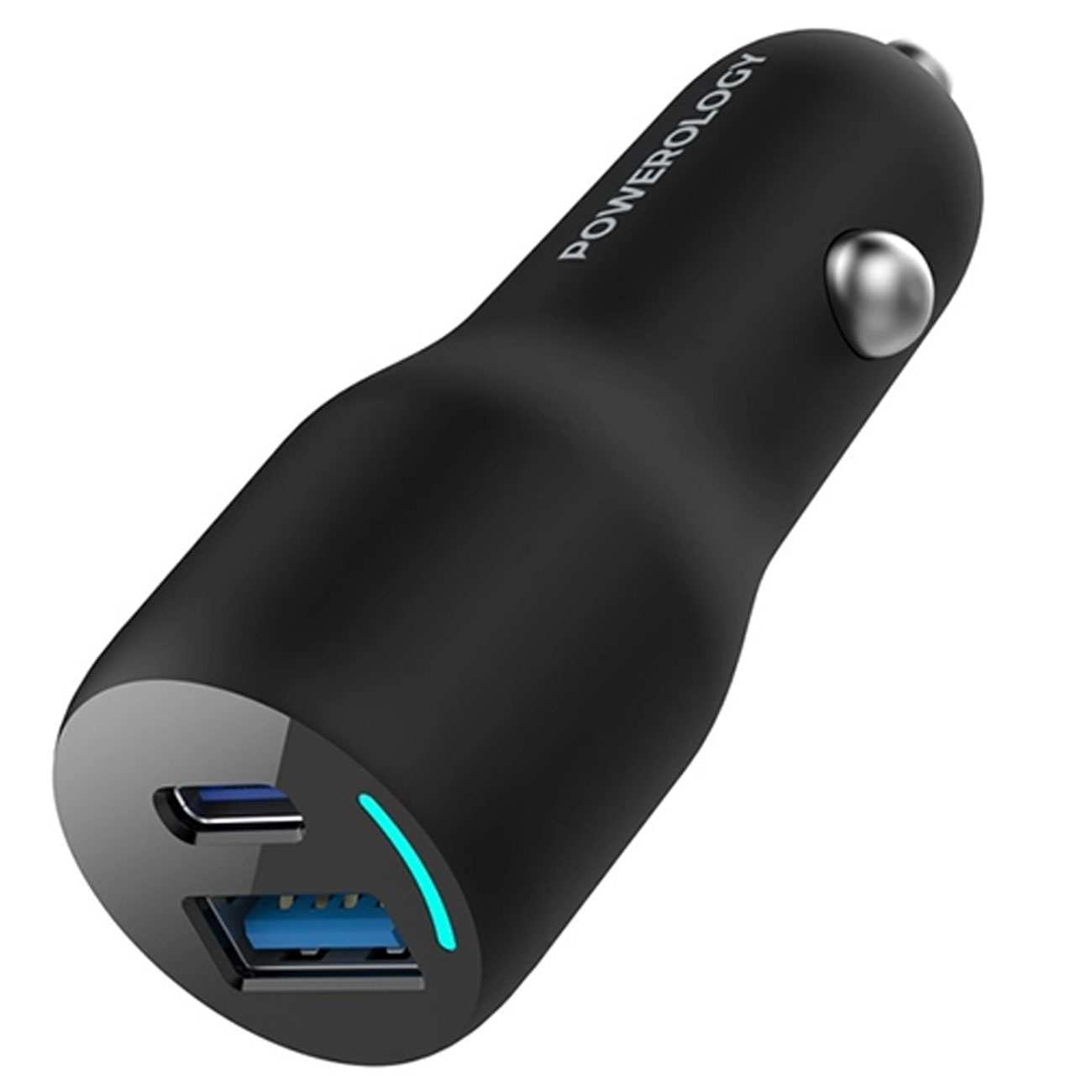 شارژر فندکی فست شارژ ماشین USB و تایپ سی 53 وات پاورولوژی PCCSR012