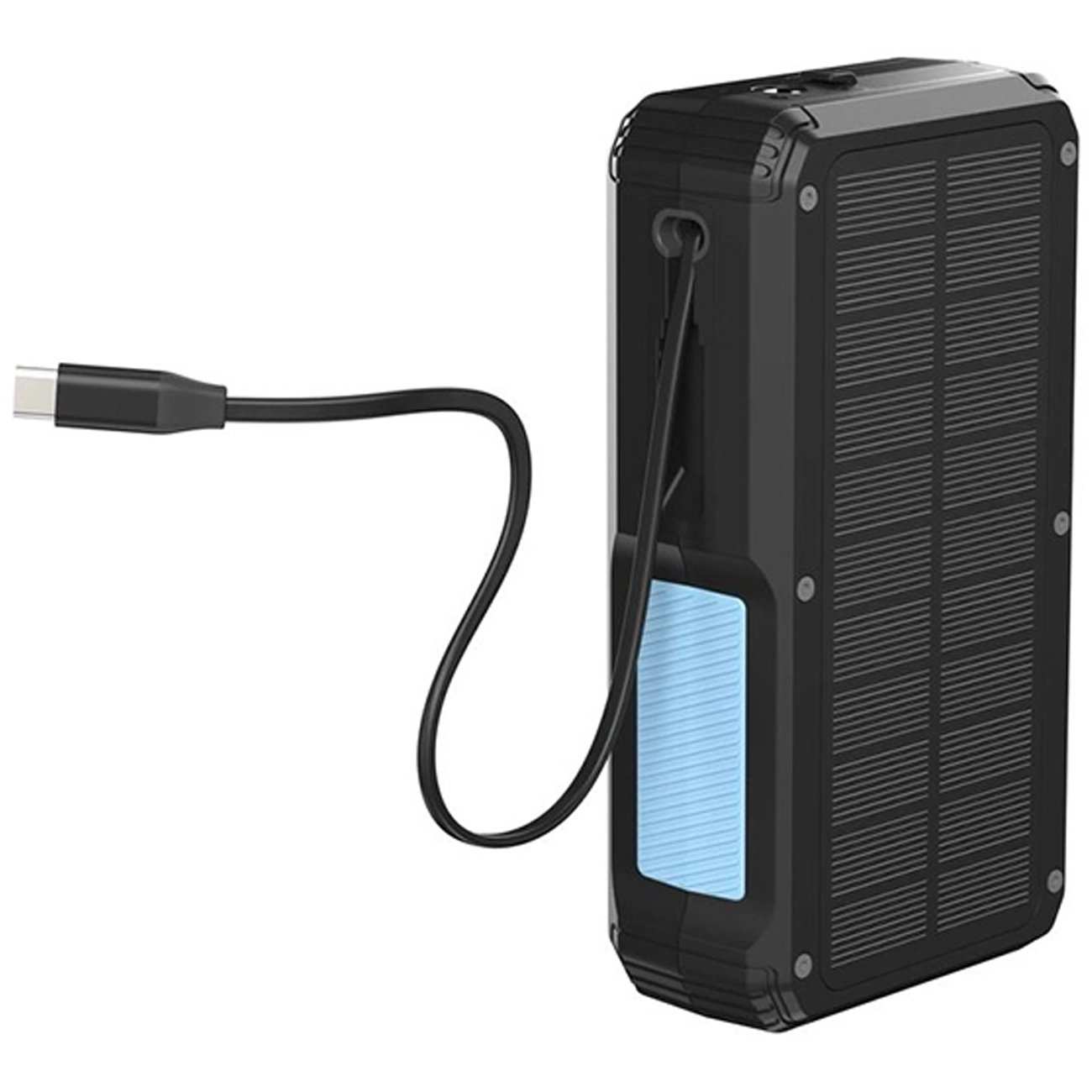 پاوربانک وایرلس خورشیدی 27000 تایپ سی و یو اس بی 22.5 وات پاورولوژی PP077 PPBCHA77 دارای چراغقوه