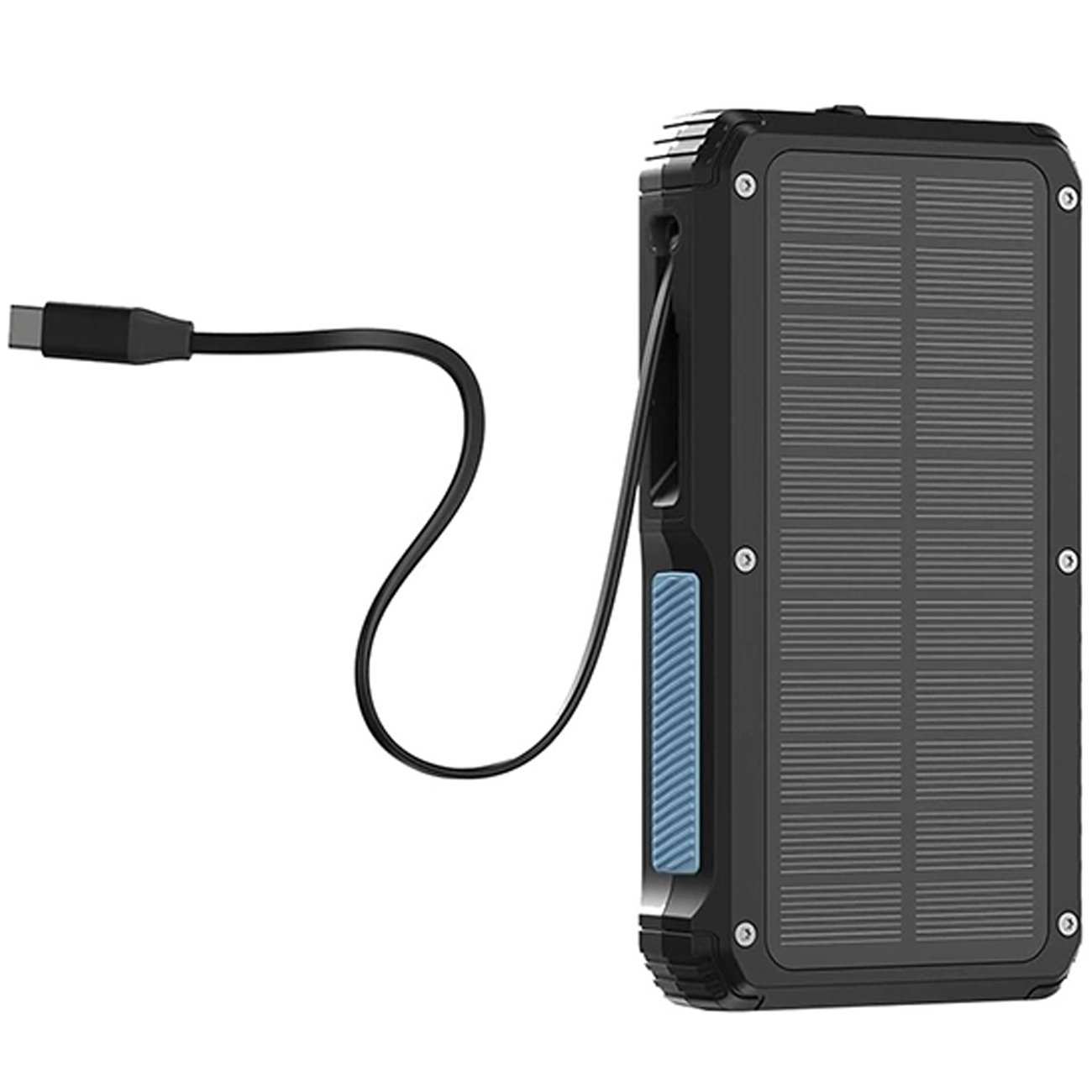 پاوربانک وایرلس خورشیدی 27000 تایپ سی و یو اس بی 22.5 وات پاورولوژی PP077 PPBCHA77 دارای چراغقوه