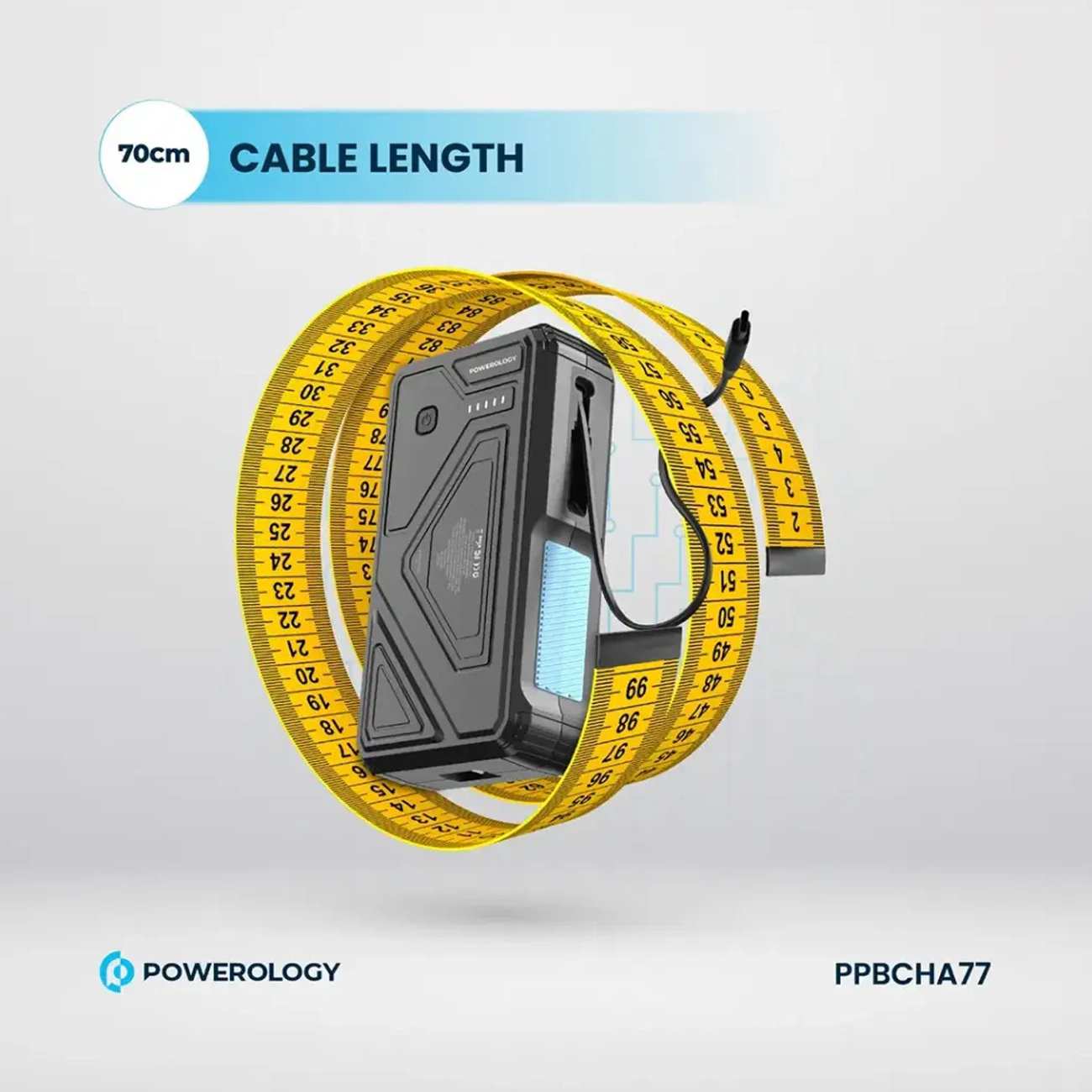 پاوربانک وایرلس خورشیدی 27000 تایپ سی و یو اس بی 22.5 وات پاورولوژی PP077 PPBCHA77 دارای چراغقوه