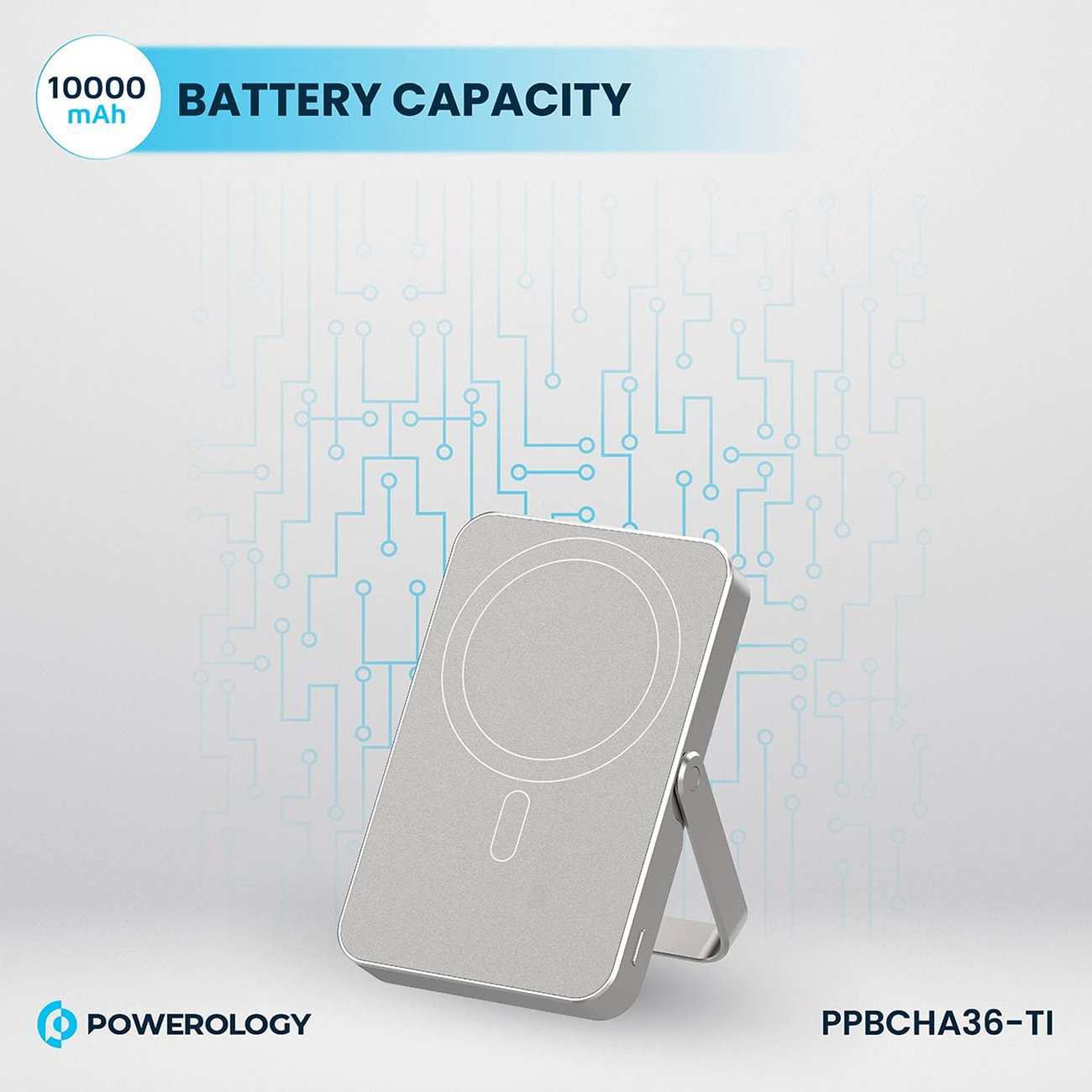 پاور بانک 10000 مگسیف 15 وات و تایپ سی 20 وات پاورولوژی PP036