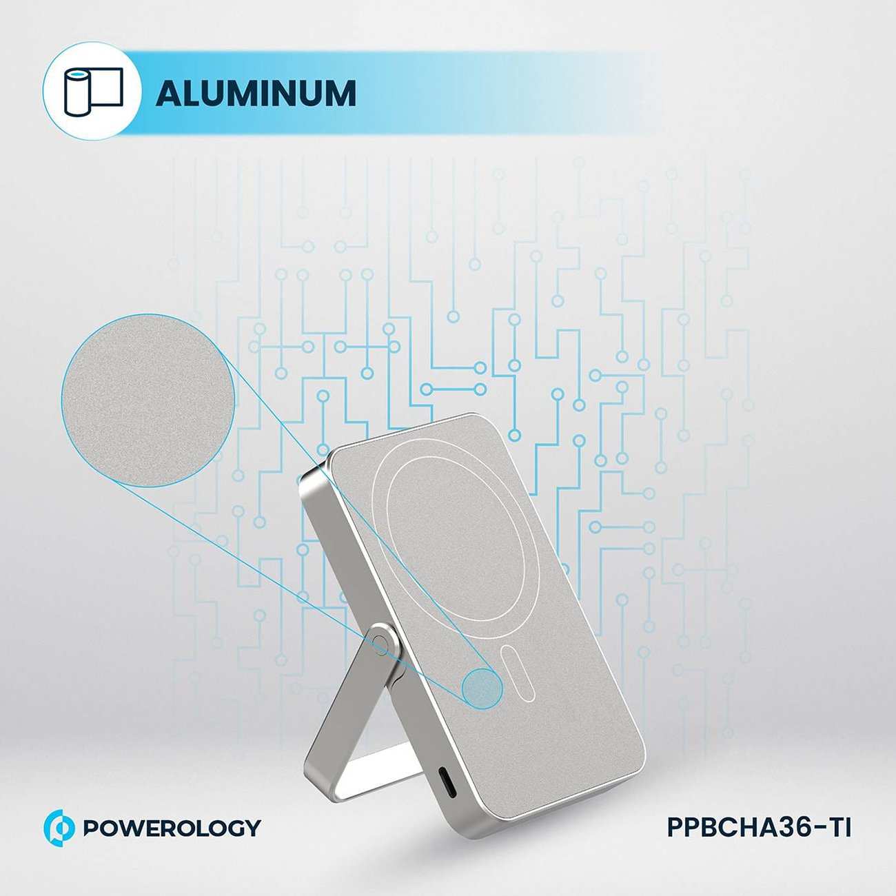 پاور بانک 10000 مگسیف 15 وات و تایپ سی 20 وات پاورولوژی PP036