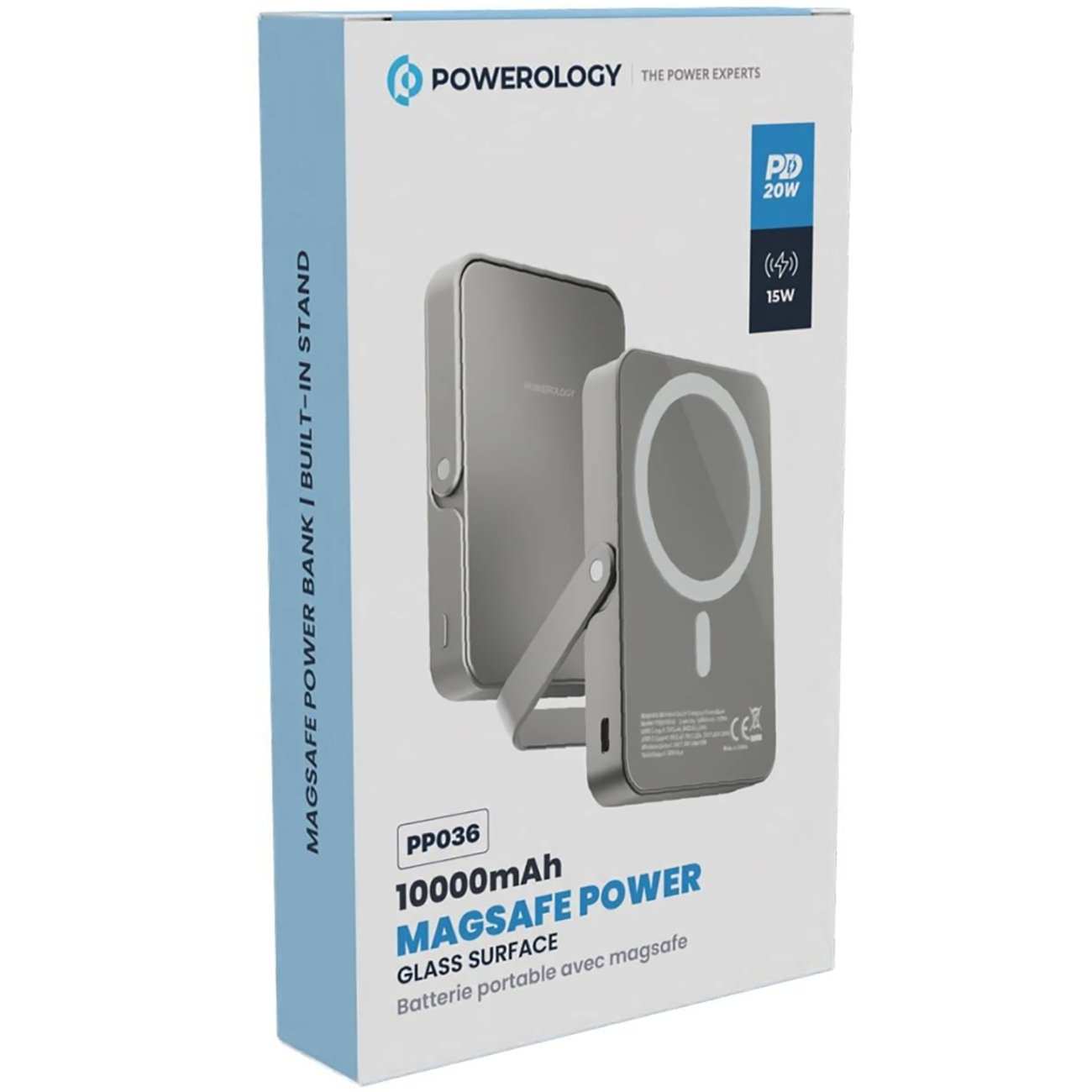 پاور بانک 10000 مگسیف 15 وات و تایپ سی 20 وات پاورولوژی PP036