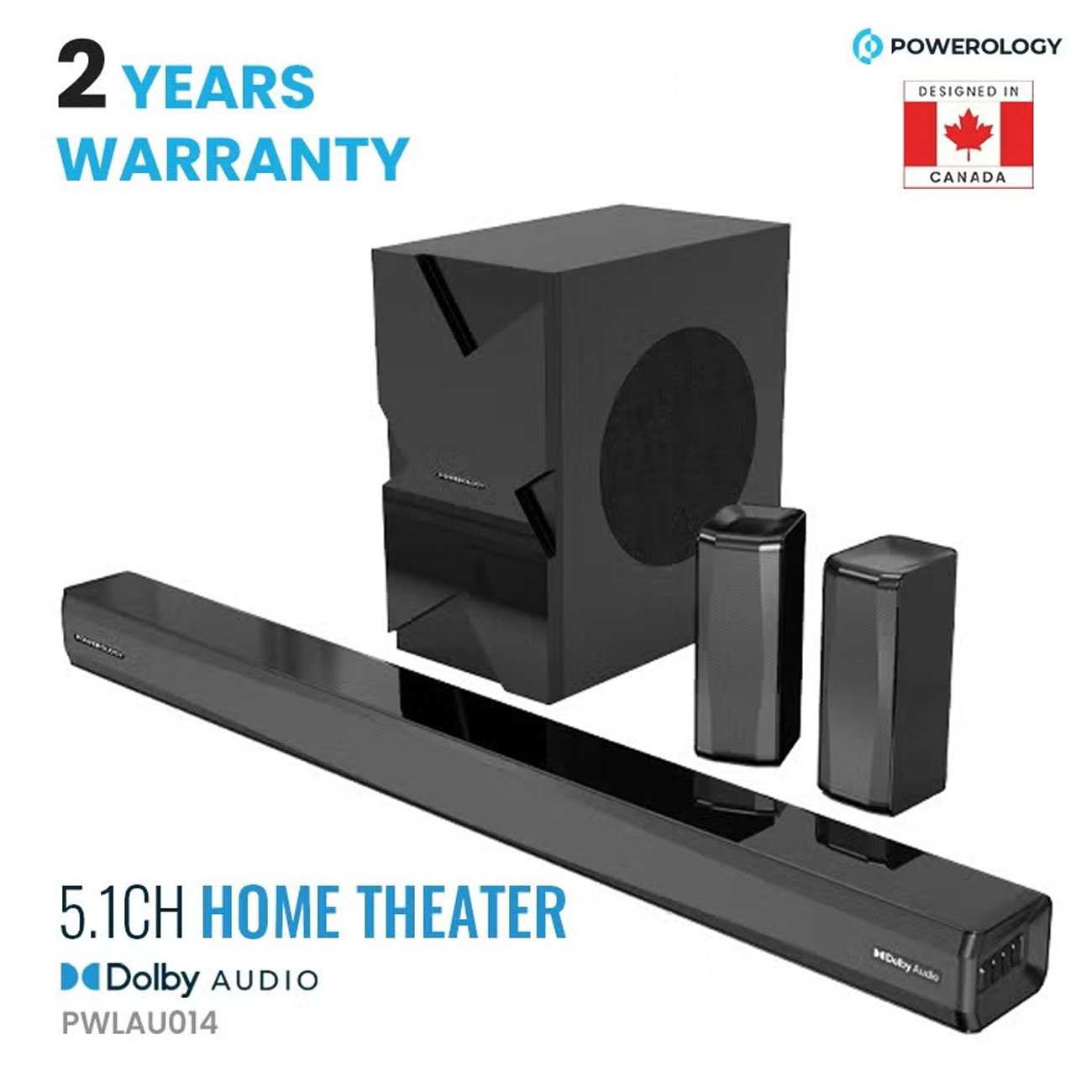 ساندبار و سینمای خانگی 5.1 کاناله پاورولوژی PWLAU014
