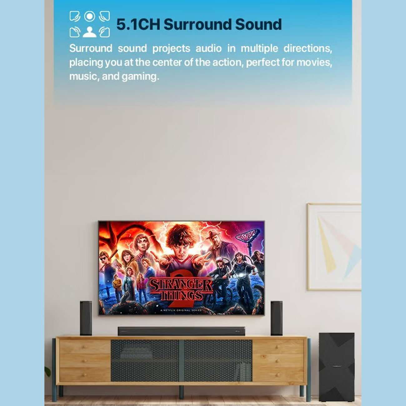 ساندبار و سینمای خانگی 5.1 کاناله پاورولوژی PWLAU014