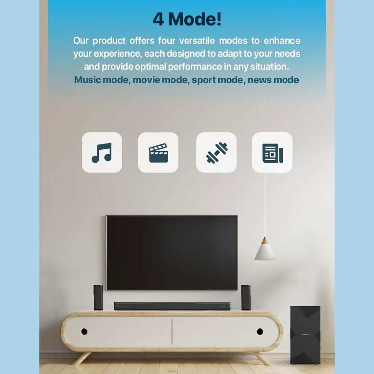 ساندبار و سینمای خانگی 5.1 کاناله پاورولوژی PWLAU014