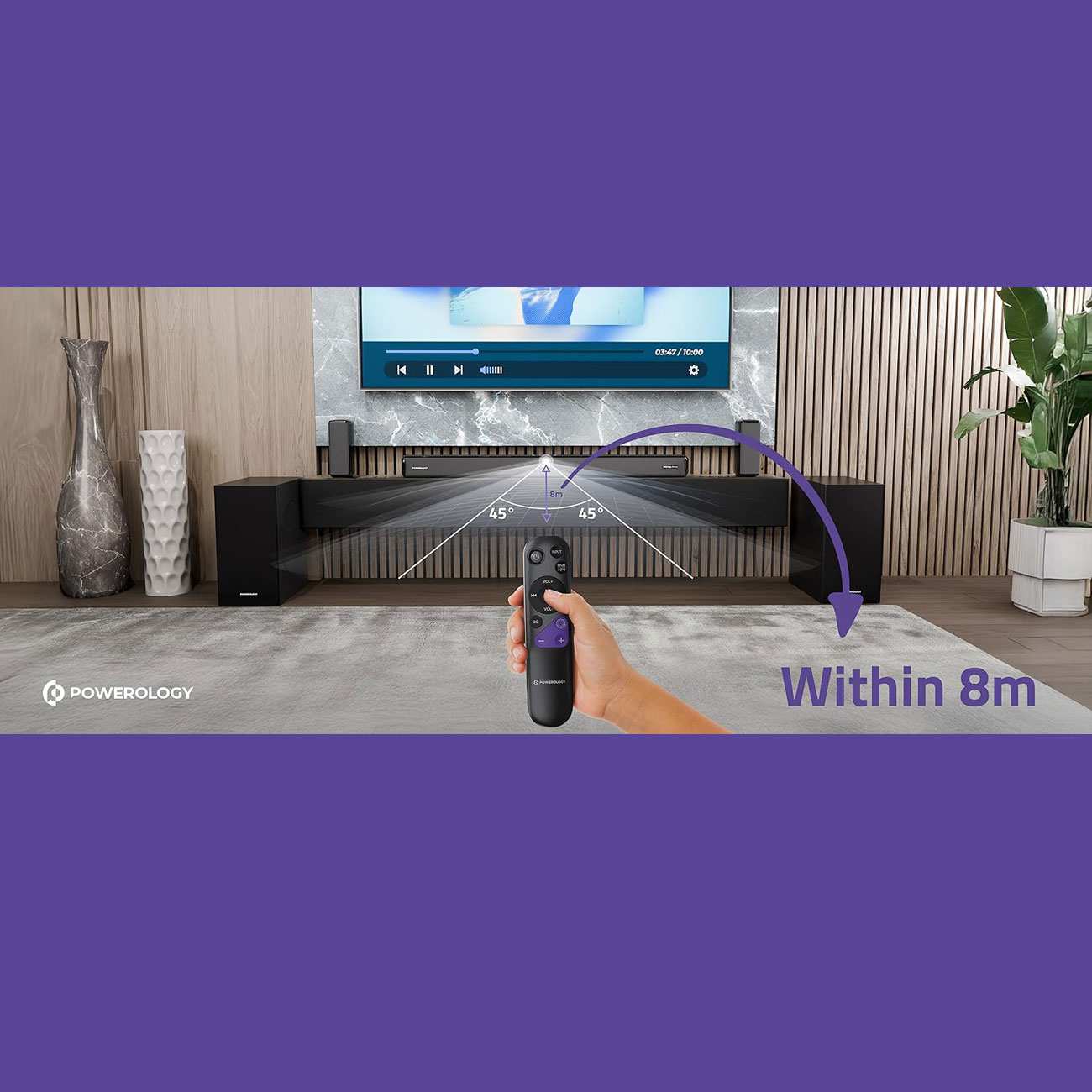 ساندبار و سینمای خانگی 5.1 کاناله پاورولوژی PWLAU014