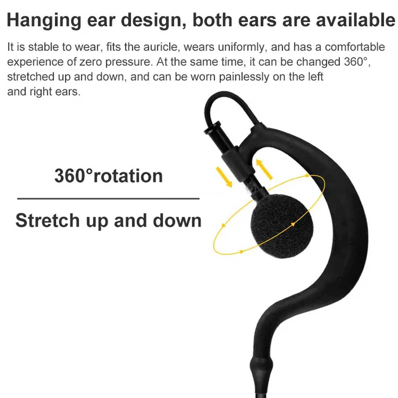 هدست سیمی تک گوش بیسیمِ واکیتاکی h1