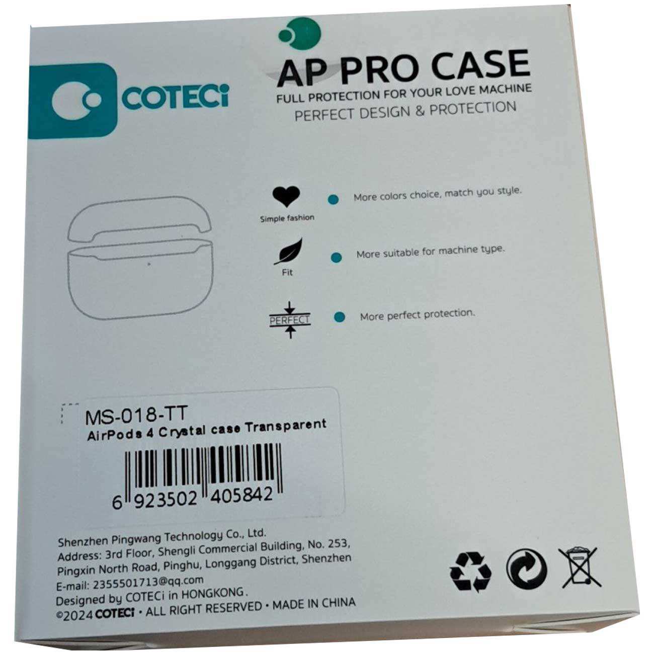 کاور سیلیکونی شفاف ایرپادز 4 کوتسی MS-018