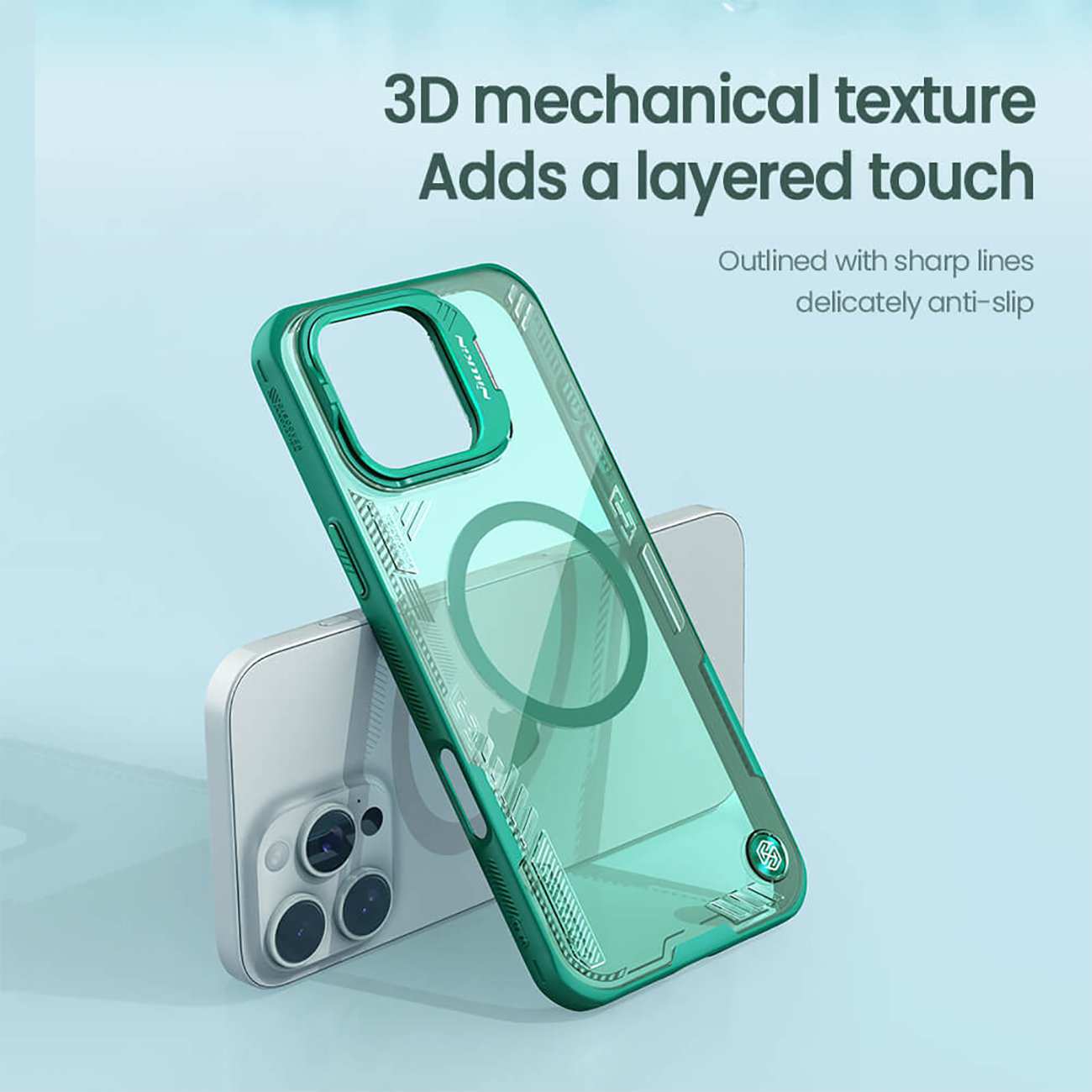 قاب شفاف مگنتی گوشی آیفون 16 پرو مکس نیلکین Iceblade Prop Frame version Magnetic