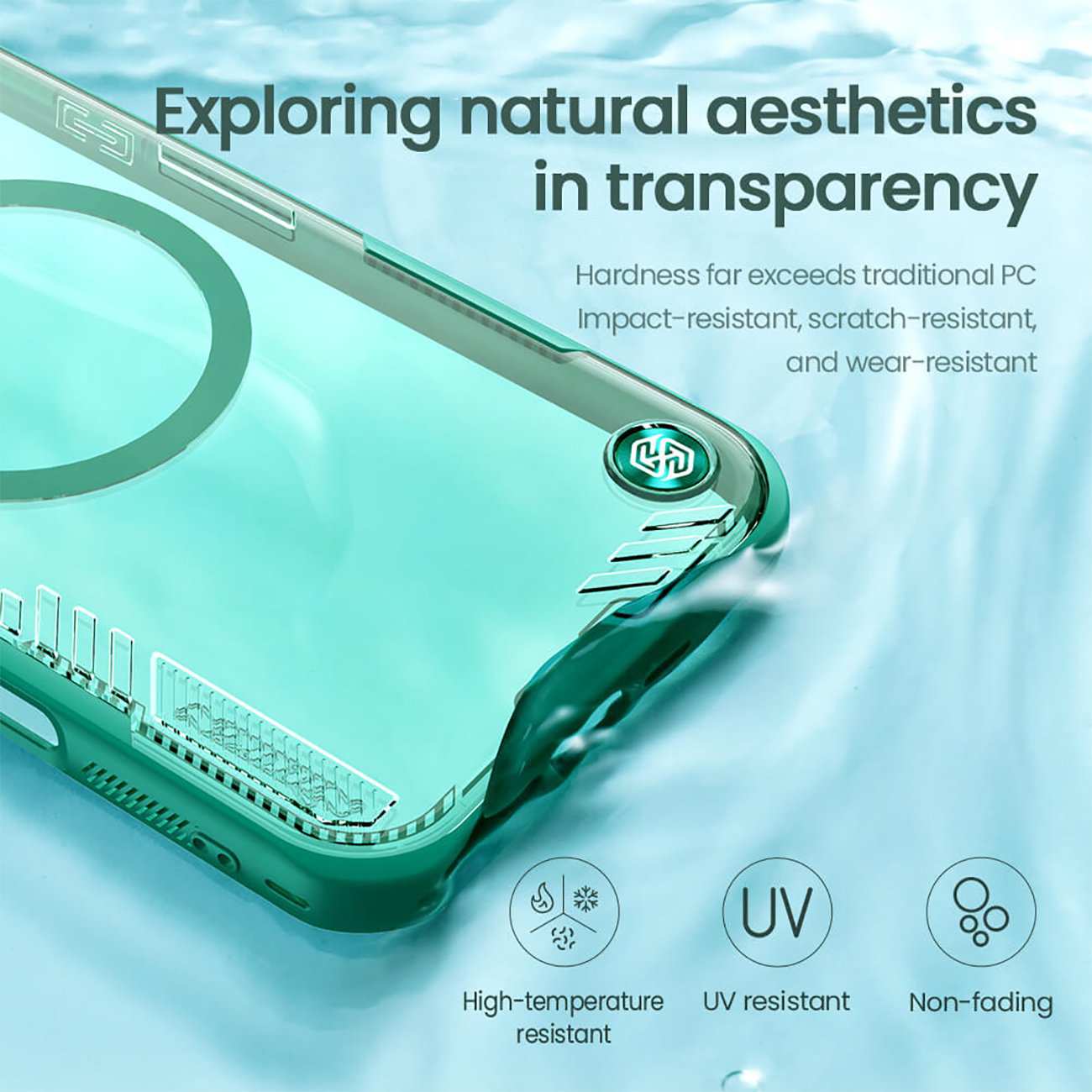 قاب شفاف مگنتی گوشی آیفون 16 پرو مکس نیلکین Iceblade Prop Frame version Magnetic