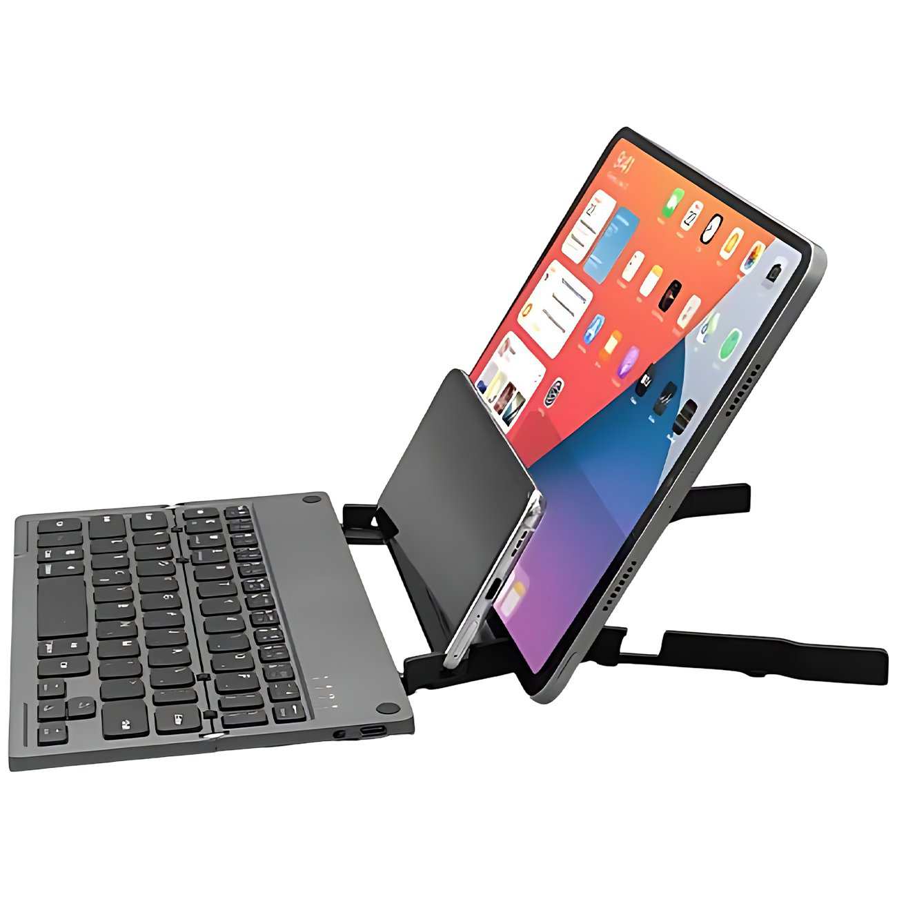 کیبورد بیسیم تاشو شارژی هارمونیکا HARMONICA با استند موبایل و تبلت