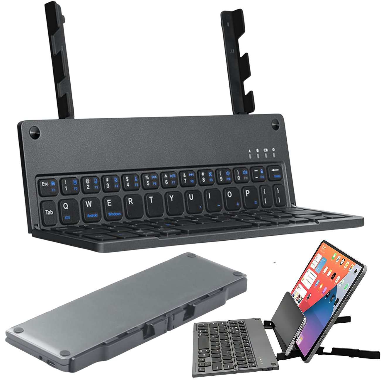 کیبورد بیسیم تاشو شارژی هارمونیکا HARMONICA با استند موبایل و تبلت