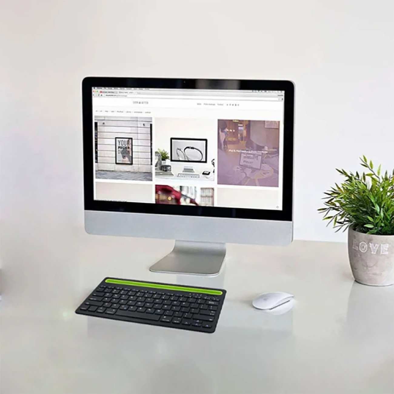 کیبورد بیسیم شارژی با استند موبایل و تبلت