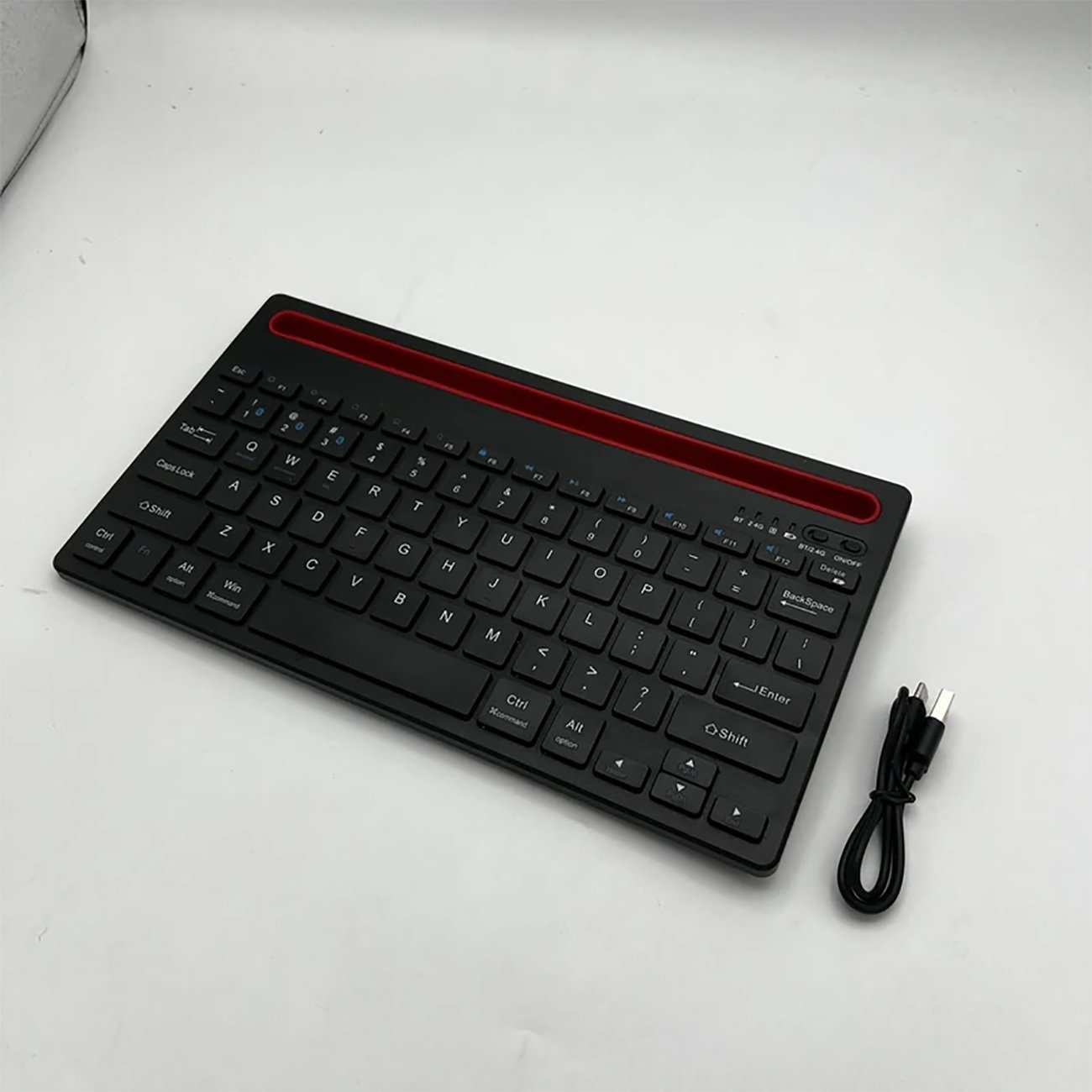 کیبورد بیسیم شارژی با استند موبایل و تبلت