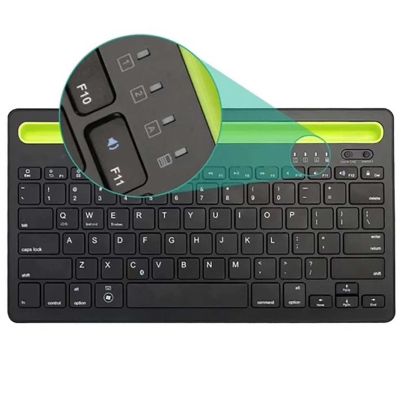 کیبورد بیسیم شارژی با استند موبایل و تبلت