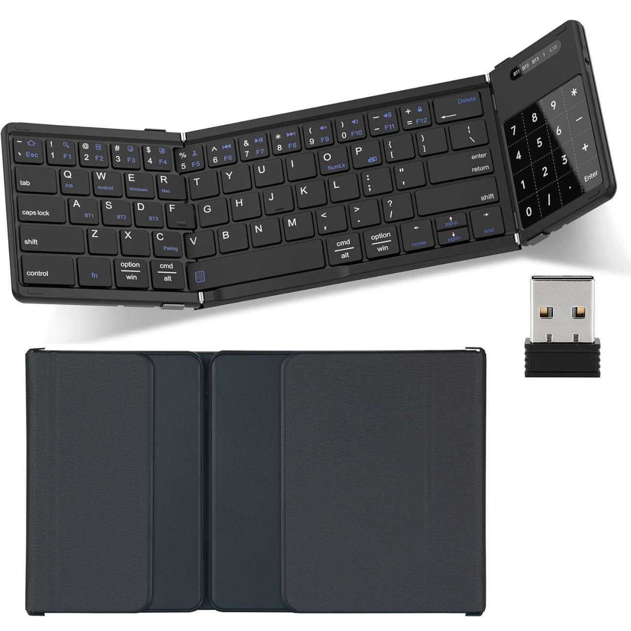 کیبورد بیسیم تاشو شارژی با تاچ پد Foldable Keyboard