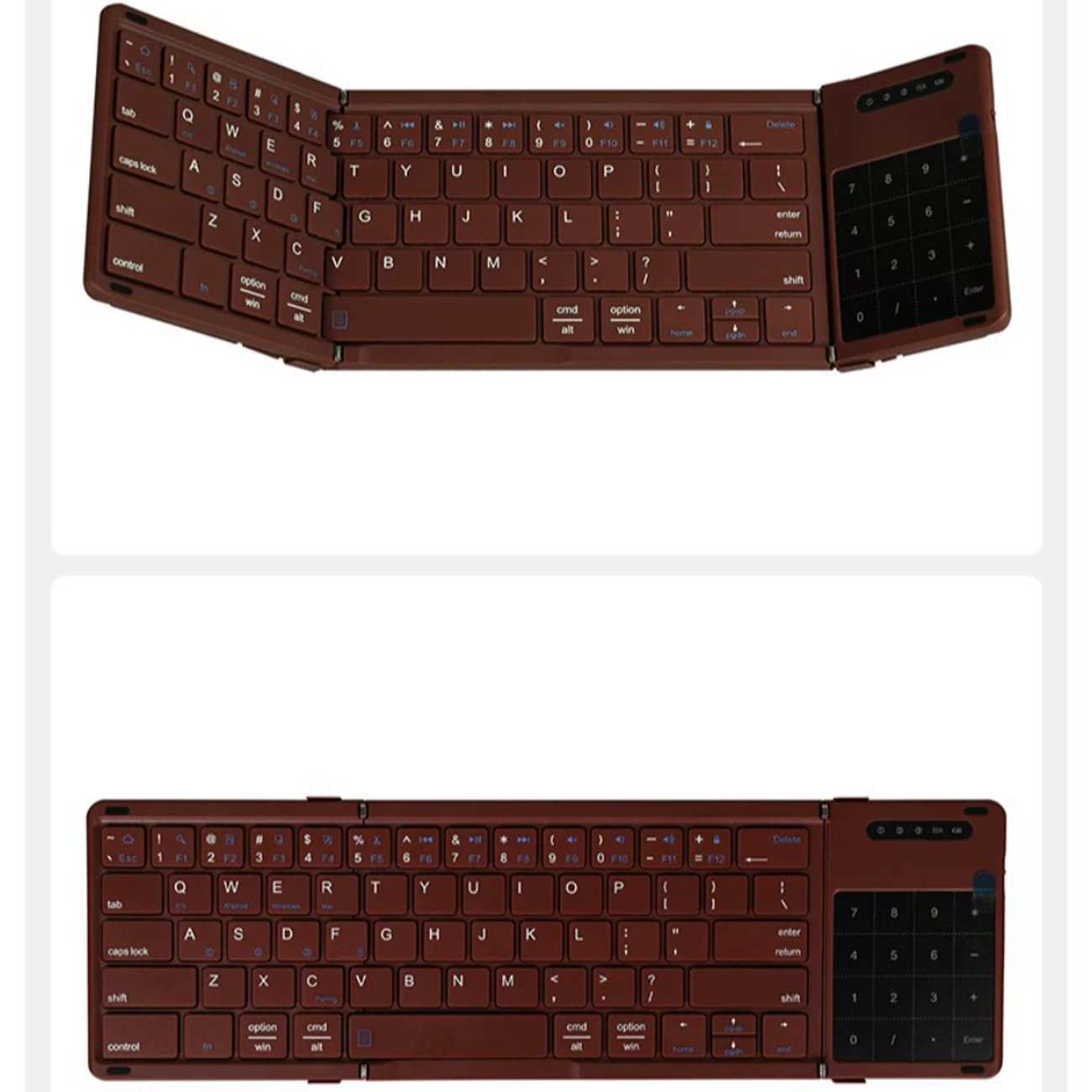 کیبورد بیسیم تاشو شارژی با تاچ پد Foldable Keyboard
