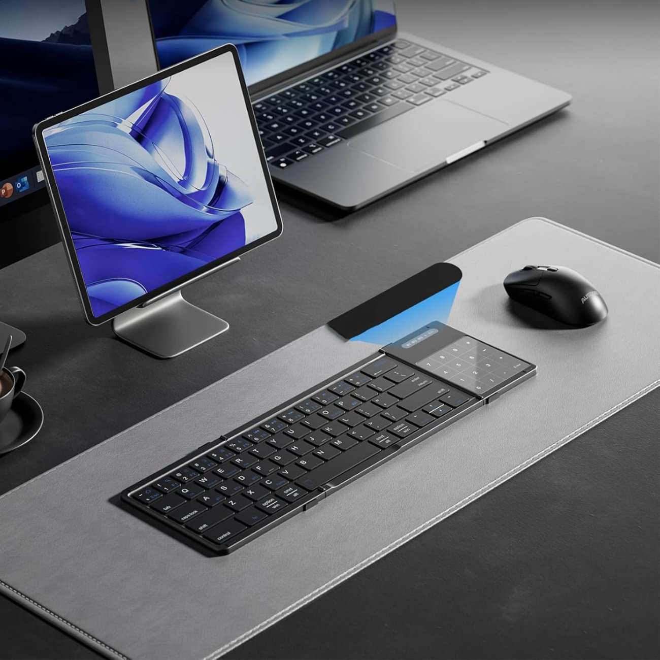 کیبورد بیسیم تاشو شارژی با تاچ پد Foldable Keyboard