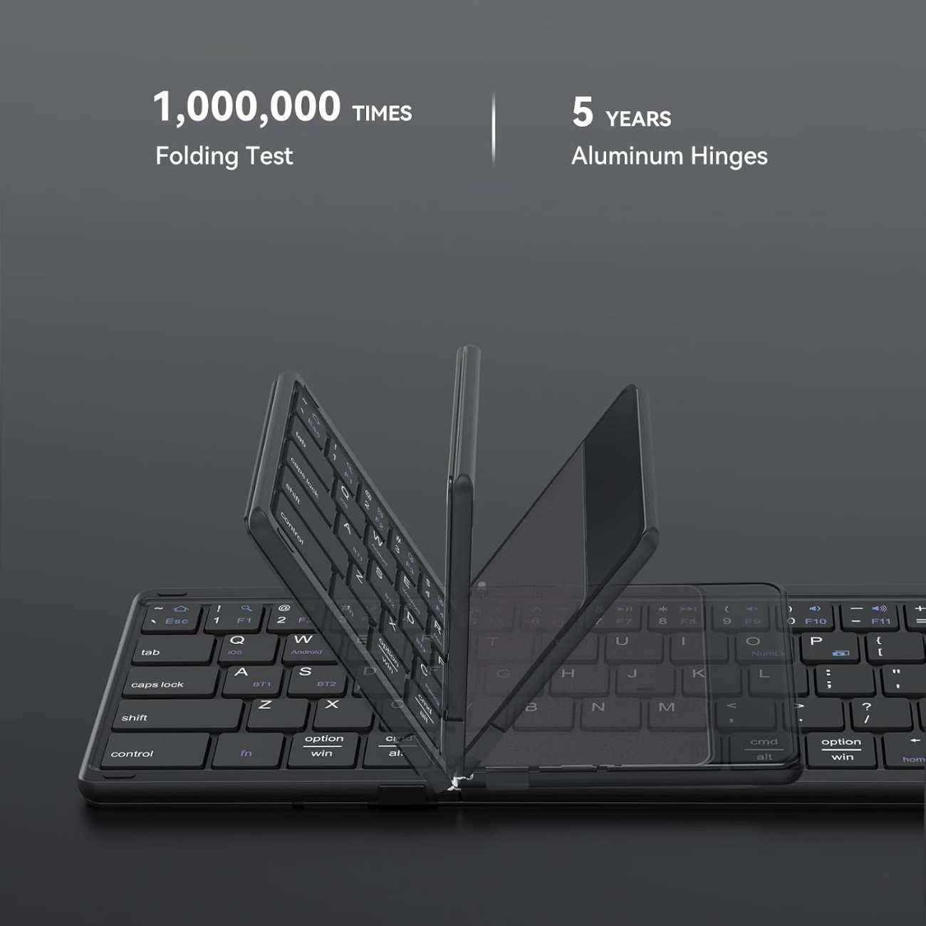 کیبورد بیسیم تاشو شارژی با تاچ پد Foldable Keyboard
