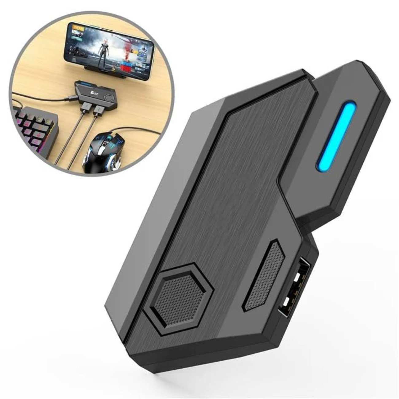 ست گیمینگ کیبورد، موس، مبدل وایرلس، پد موس و هولدر گوشی موبایل +MIX SE