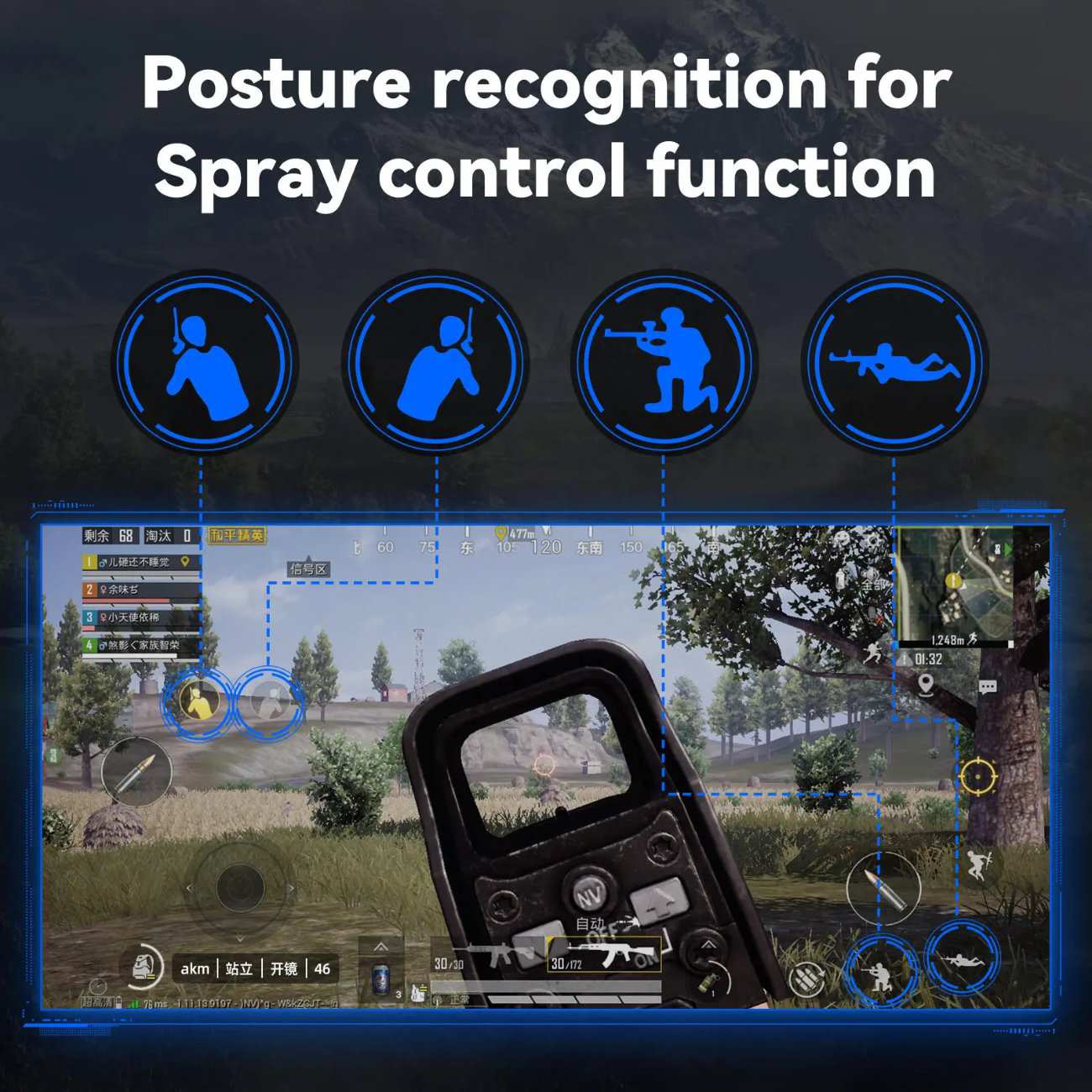 ست گیمینگ کیبورد، موس، مبدل وایرلس، پد موس و هولدر گوشی موبایل +MIX SE