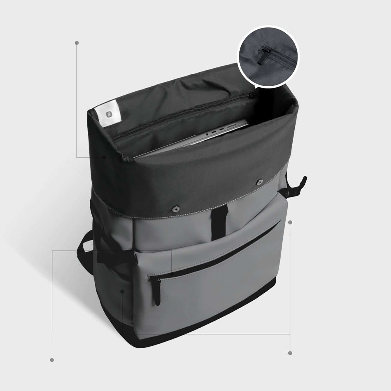 کوله پشتی ضدآب لپ تاپ 15.6 اینچ شیائومی MJXXB01RM با ظرفیت 23 لیتر