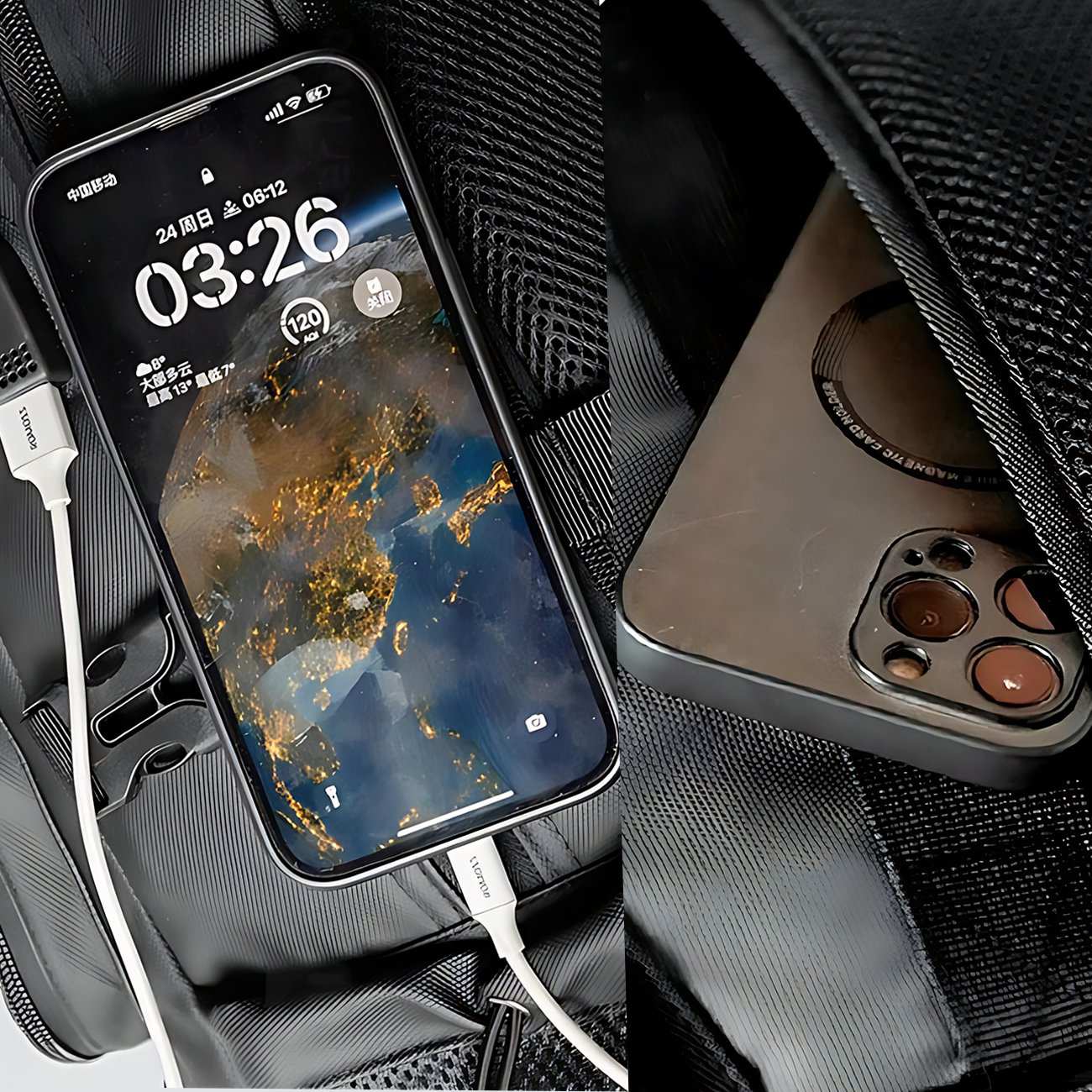 کوله پشتی مسافرتی لپتاپ 16 اینچ و آیپد 9.7 اینچ ضدآب 26 لیتر Tanjiezhe YG031 با پورت USB