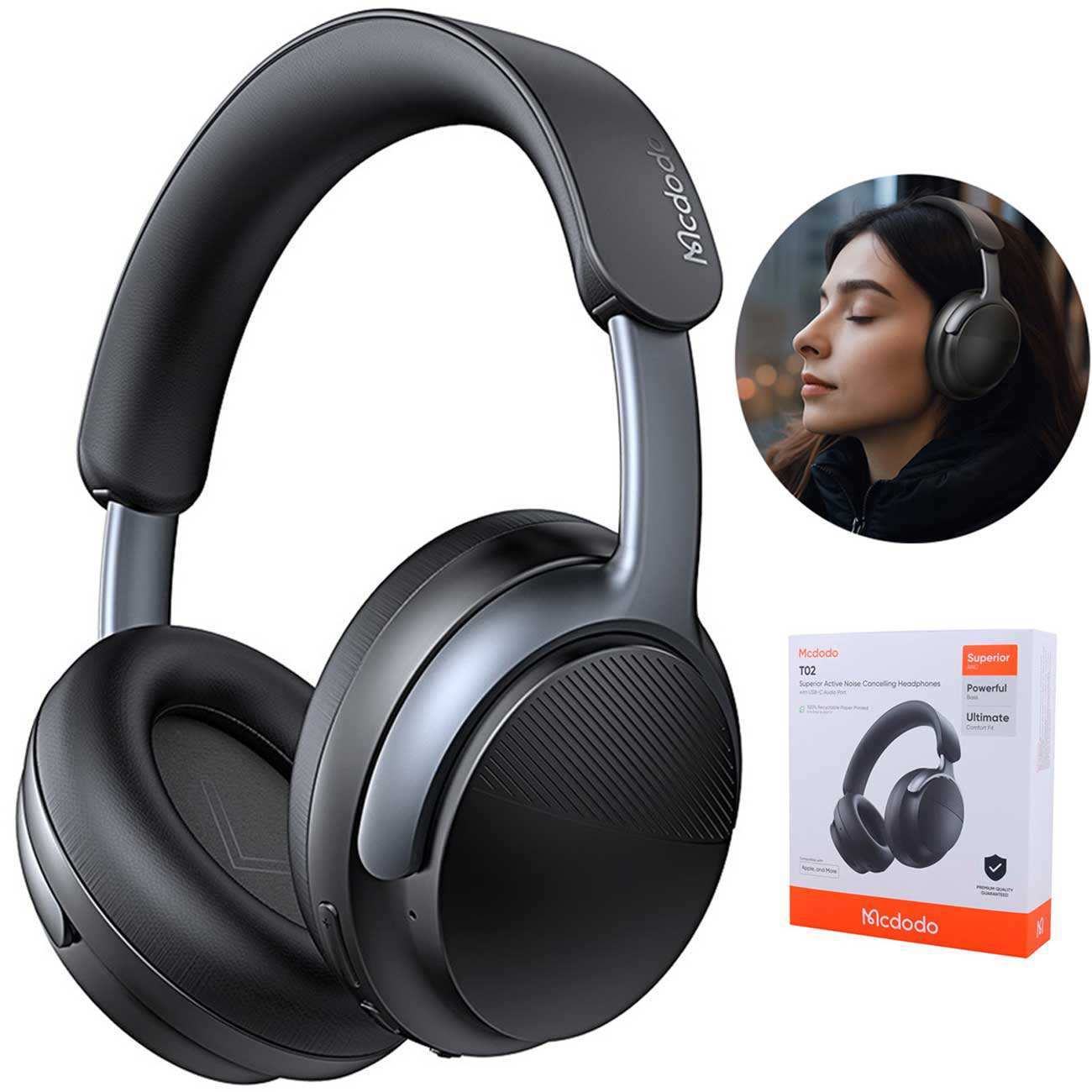 هدفون و هدست بلوتوث 5.4 مک دودو HP-142 با حذف نویز فعال