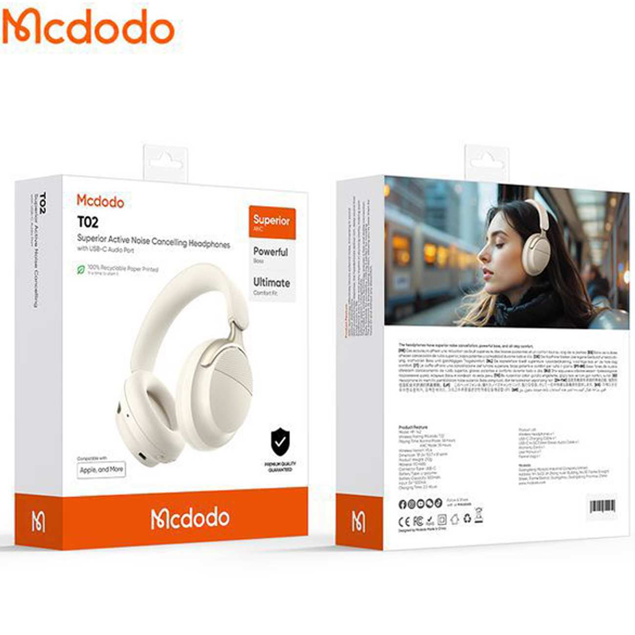 هدفون و هدست بلوتوث 5.4 مک دودو HP-142 با حذف نویز فعال